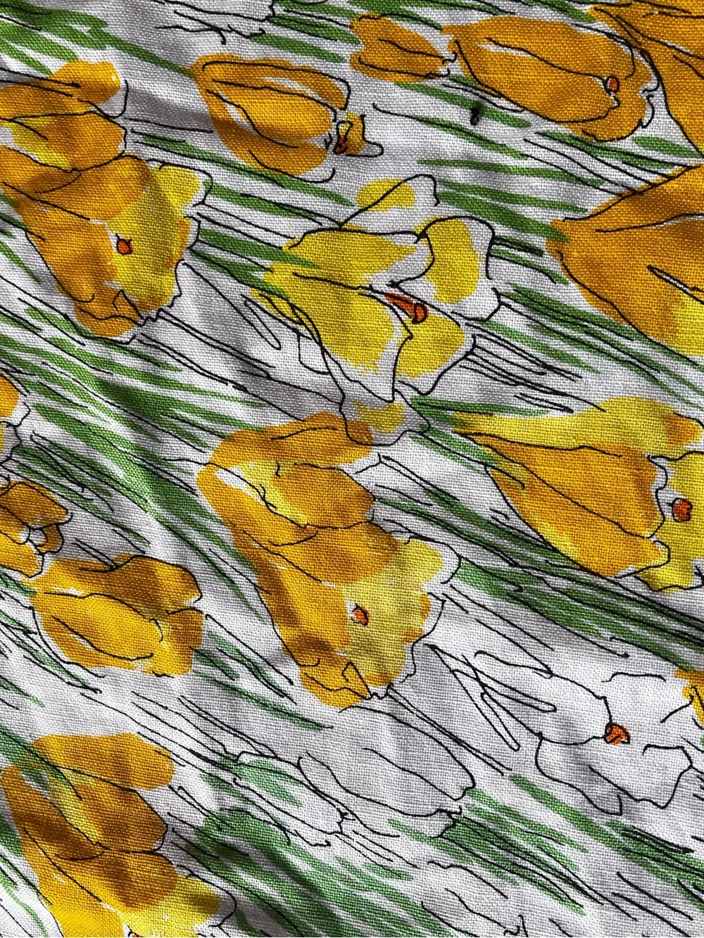 Vera Neuman Vintage Oval Floral Print Tablecloth